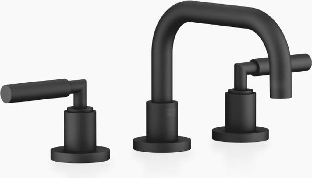 Dornbracht TARA Waschtisch-Dreilochbatterie mit Ablaufgarnitur, Hebelgriffe, Ausladung 166mm, 20705882-33