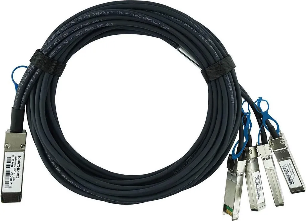 Cavo 100G DAC Breakout BlueLAN Compatibile Dell DAC-QSFP-4SFP-10G-3M