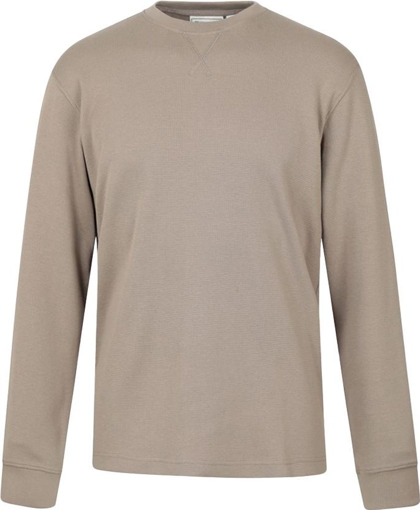 Mountain Warehouse - "Tillsbury" Sweatshirt für Herren, Rundhalsausschnitt, Waffelstoff, Langärmlig MW4899 (L) (Dunkelbeige)