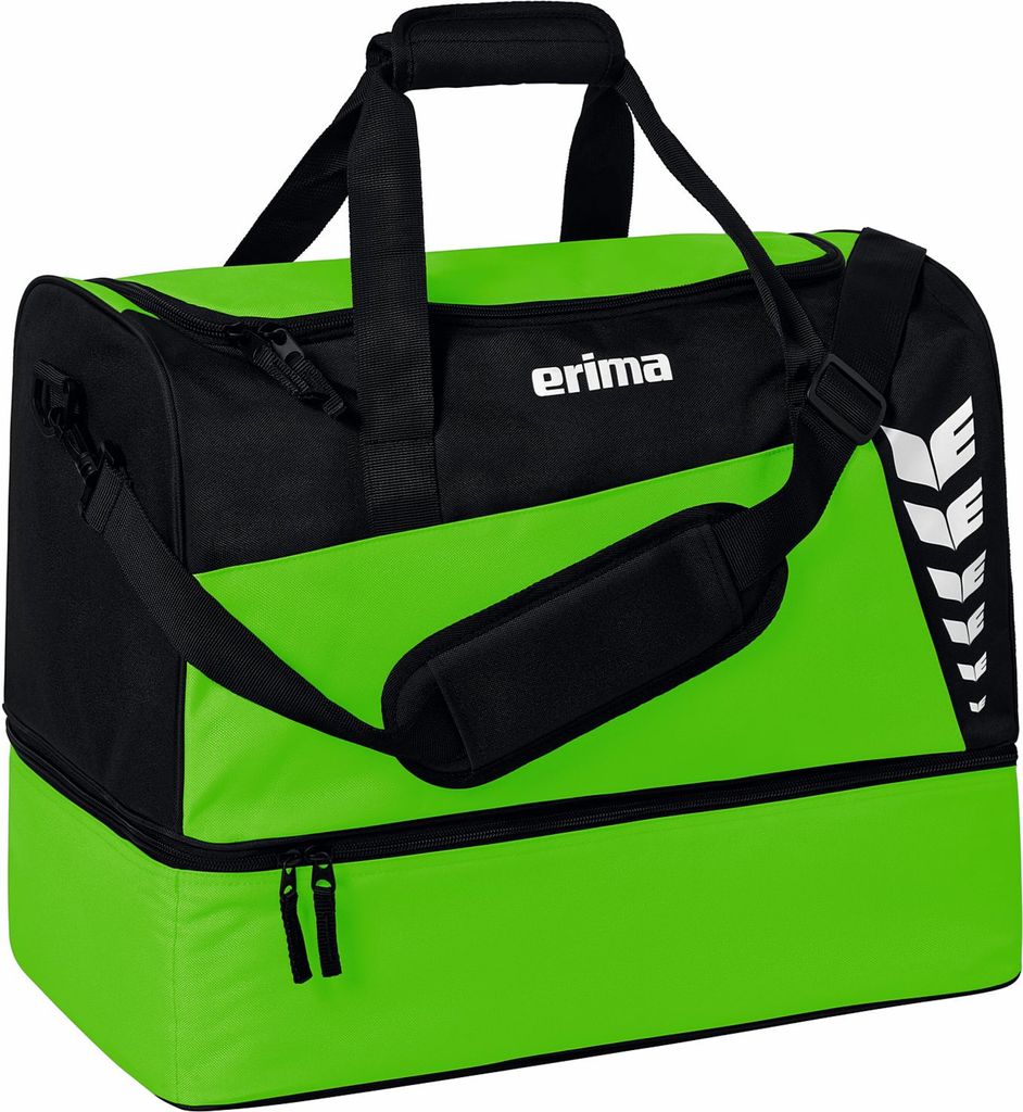 Erima Six Wings Sporttasche mit Bodenfach Grün/Schwarz - L Produktbild 