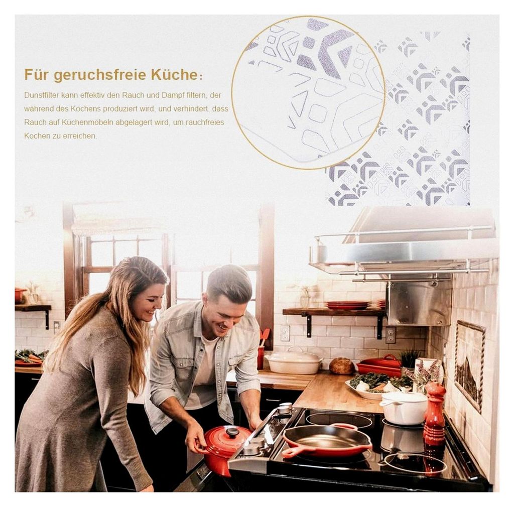 5 x Universalfilter für Dunstabzugshauben, Fettfilter, Metall, 57 x 47 cm