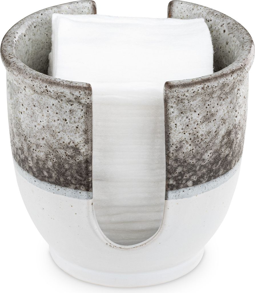 Navaris Keramik Schwammhalter - Schwamm Ablage für das Waschbecken - Schale aus Keramik - Geschirrspülschwamm Halter für die Spüle - Keramikschale