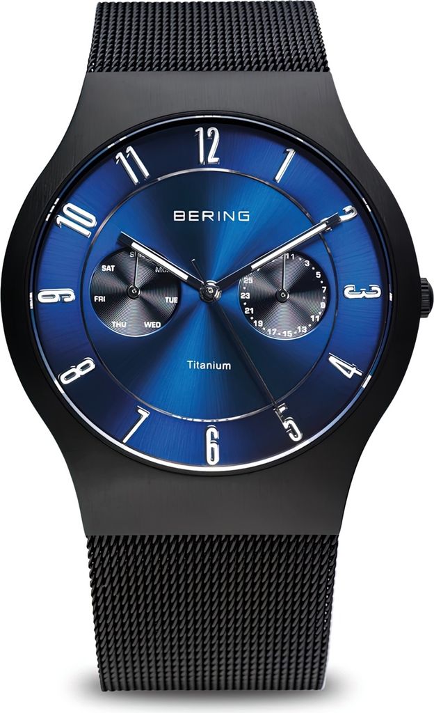 Bering Uhr - Classic Titan Herrenuhr Multifunktion mit Saphirglas -...