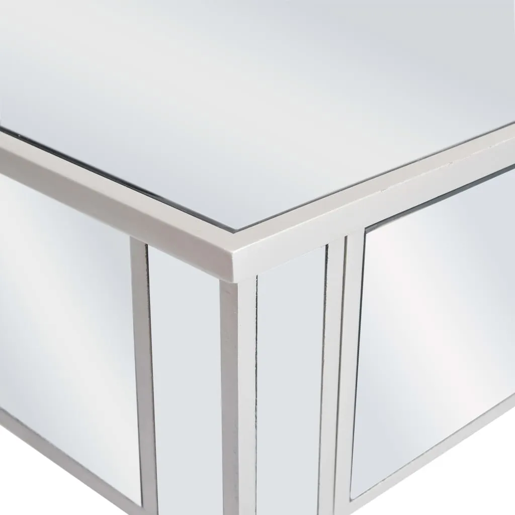 Table de Maquillage avec Miroir et Tabouret en MDF Blanc - vidaXL - 6