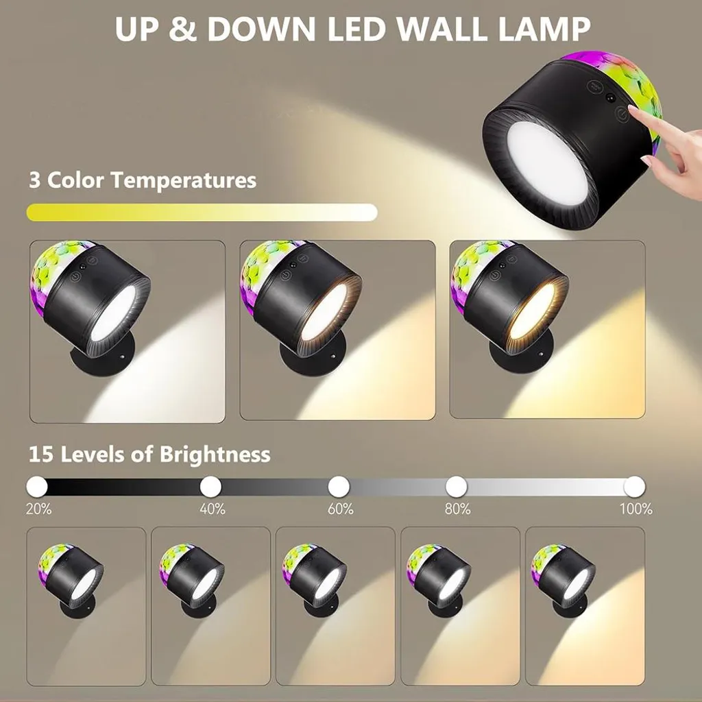 Mini Boule Disco LED Rotative RVB USB avec Télécommande Intelligente - 2
