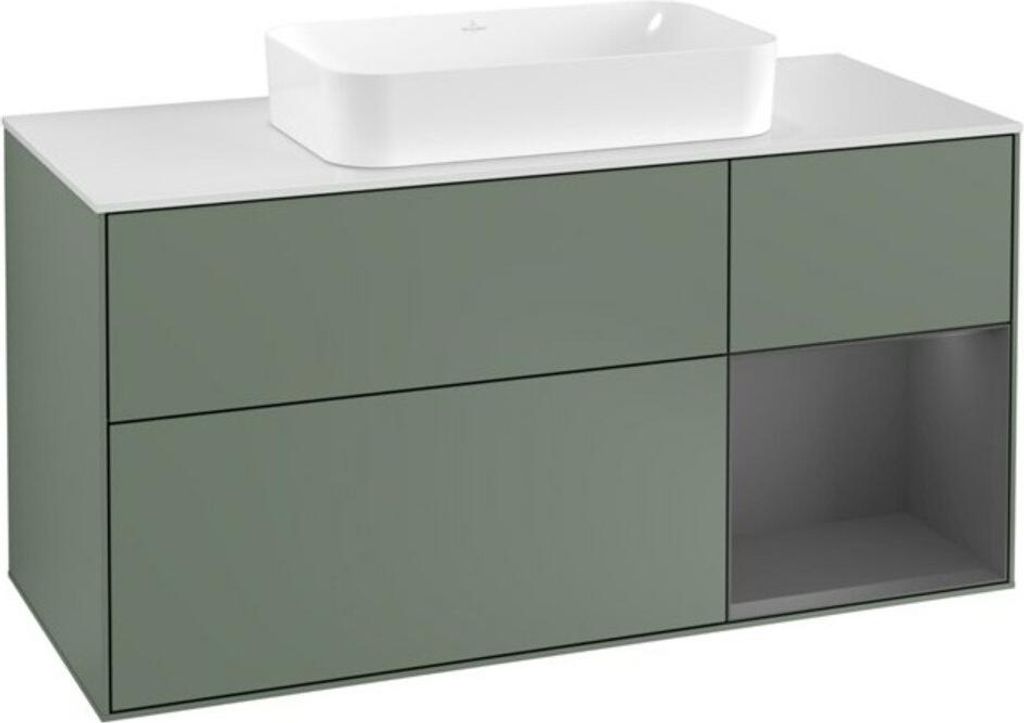 V&B Waschtischunterschrank Finion 120cm, Pl w m, Rg r A m, Oli. m Lac