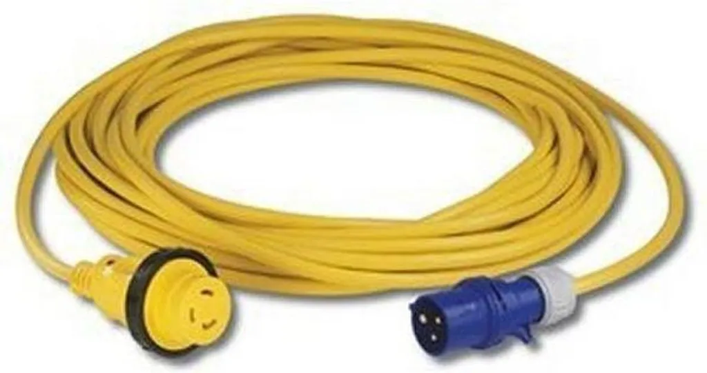 Câble Marinco 16A 10m étanche avec connecteurs dorés anticorrosion