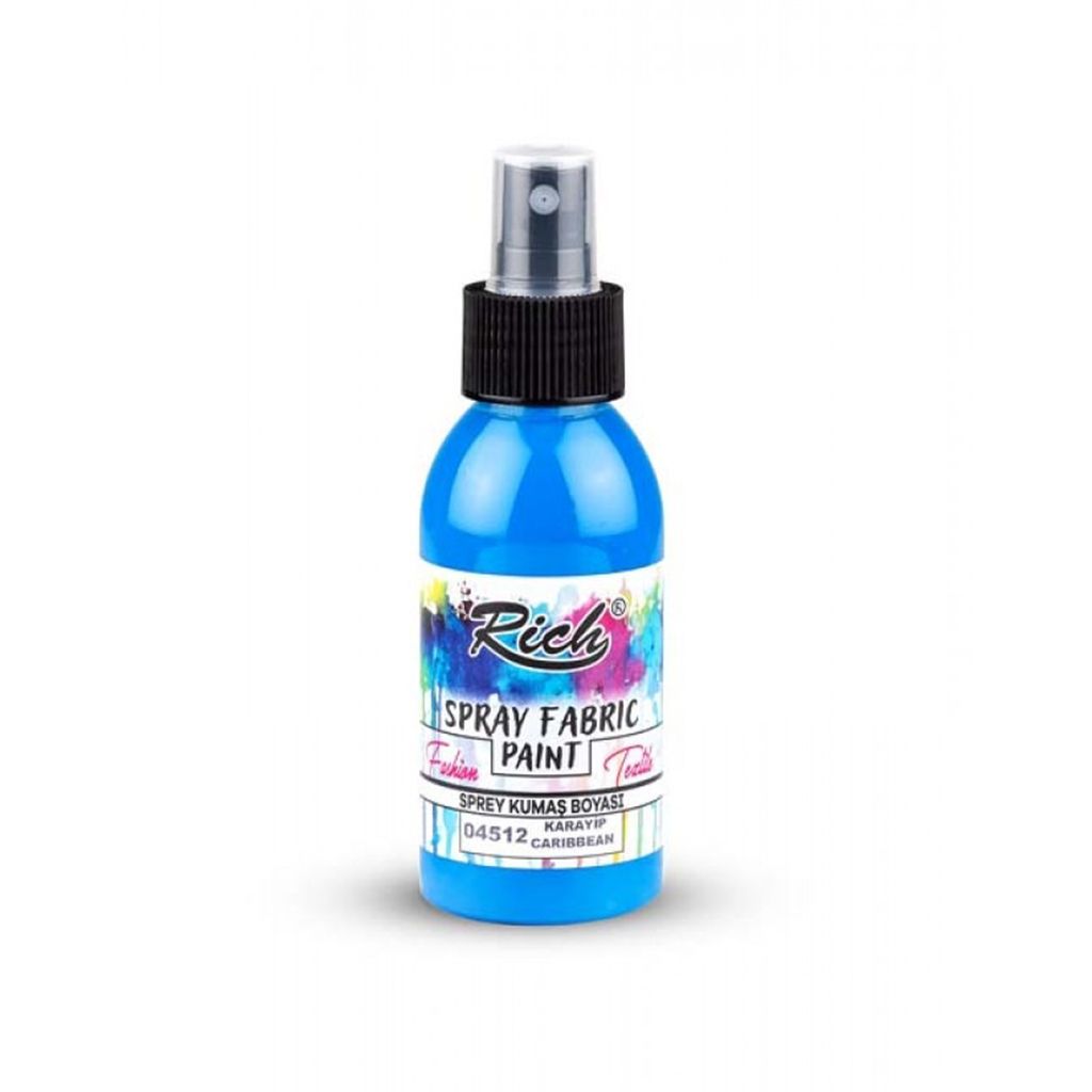 Rich Spray Fabric Paint Wasserbasierte Textilfarbe 60ml - CARIBBEAN