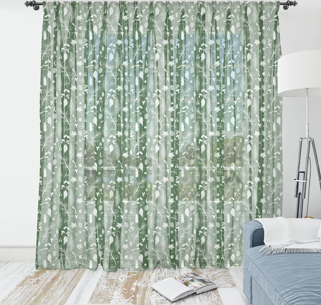 Relooking mural rapide avec cette tapisserie satinée motif bois vert