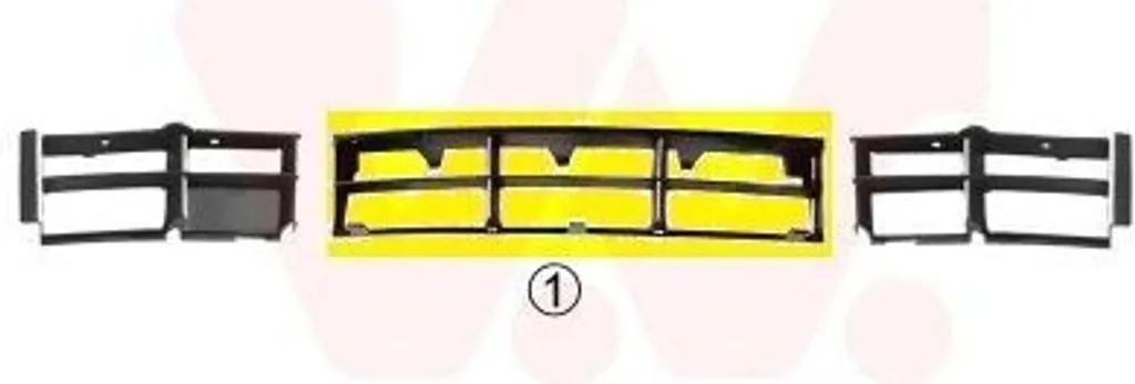 VAN Wezel 0639590 Griglia Centrale Paraurti BMW E39 Qualità Equipart