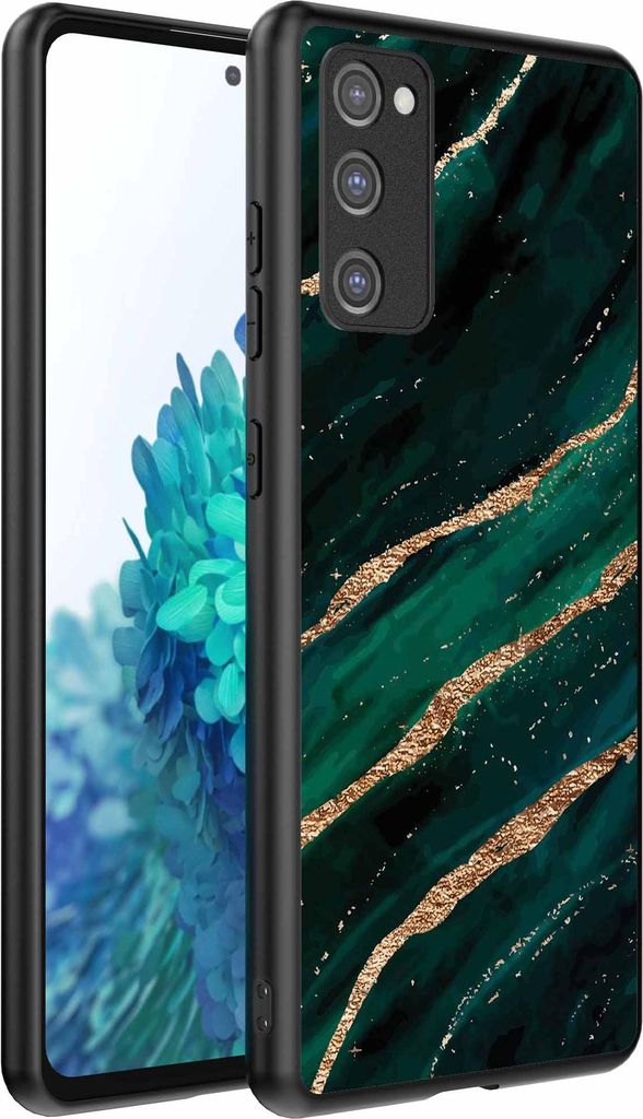 Geeignet für Samsung Galaxy S20 FE Telefon Fall mit Marmor Druck - TPU zurück Abdeckung Fall Marmor Design - Grün Gold - Smartphonica