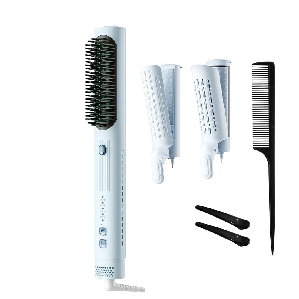 Tekoo Warmluftbürste 3in1 Multistyler Haarglätter & Volumenbürste mit Ionen & Kaltluft
