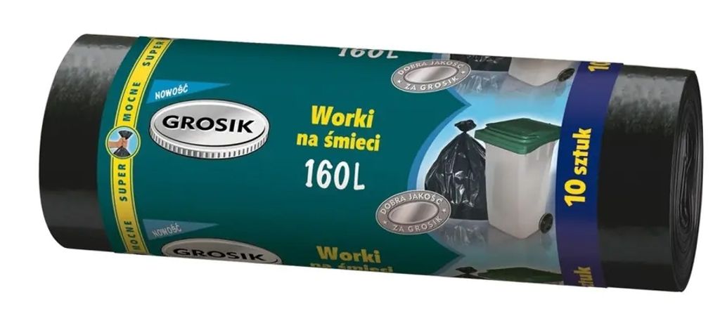 Grosik Worek na Śmieci Bardzo Wytrzymałe 160 litrów 10 Zdjęcie produktu 