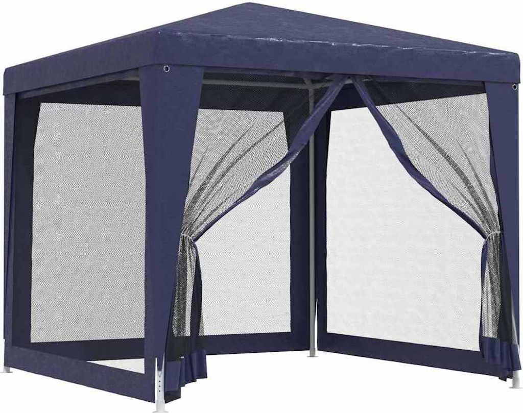 vidaXL Partyzelt mit 4 Mesh-Seitenwänden Blau 2,5x2,5 m Produktbild 