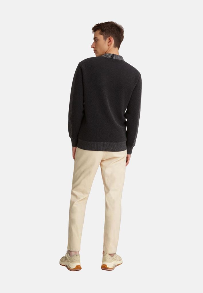 Hajo Pullover Chenille Strickpullover Troyer