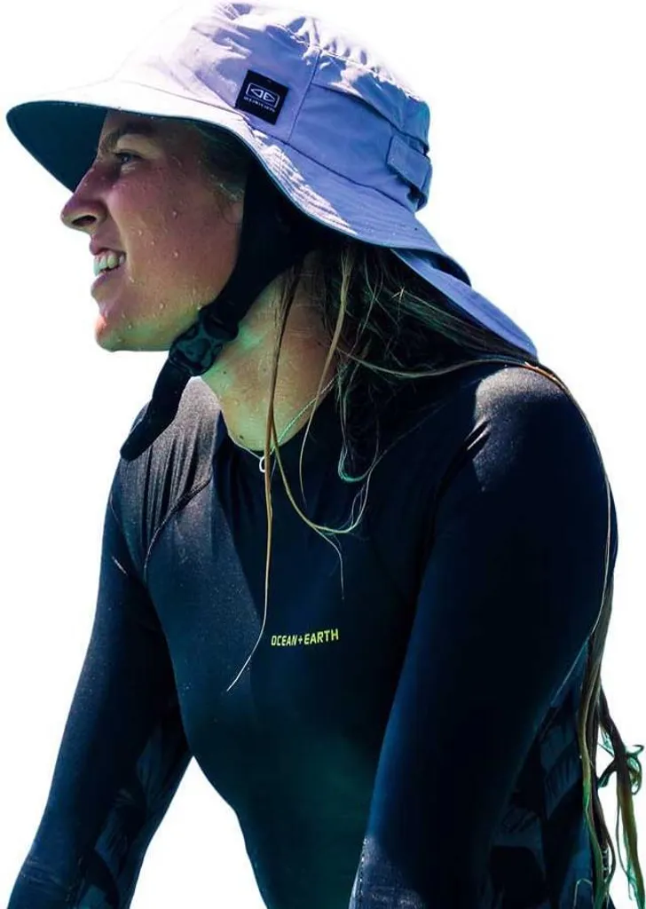 Chapeau de pêcheur technique Ocean & Earth Bleu XL avec attache de sécurité