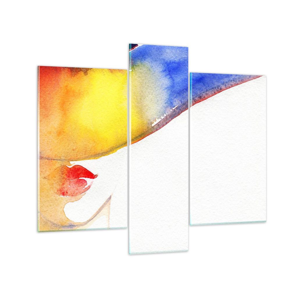 Bilder auf glas - Modell modern schön Design - 95x80cm - Glasbilder - Wandbilder - Kunstdruck - zum Aufhängen bereit - Wanddekoration aus Glas - ...