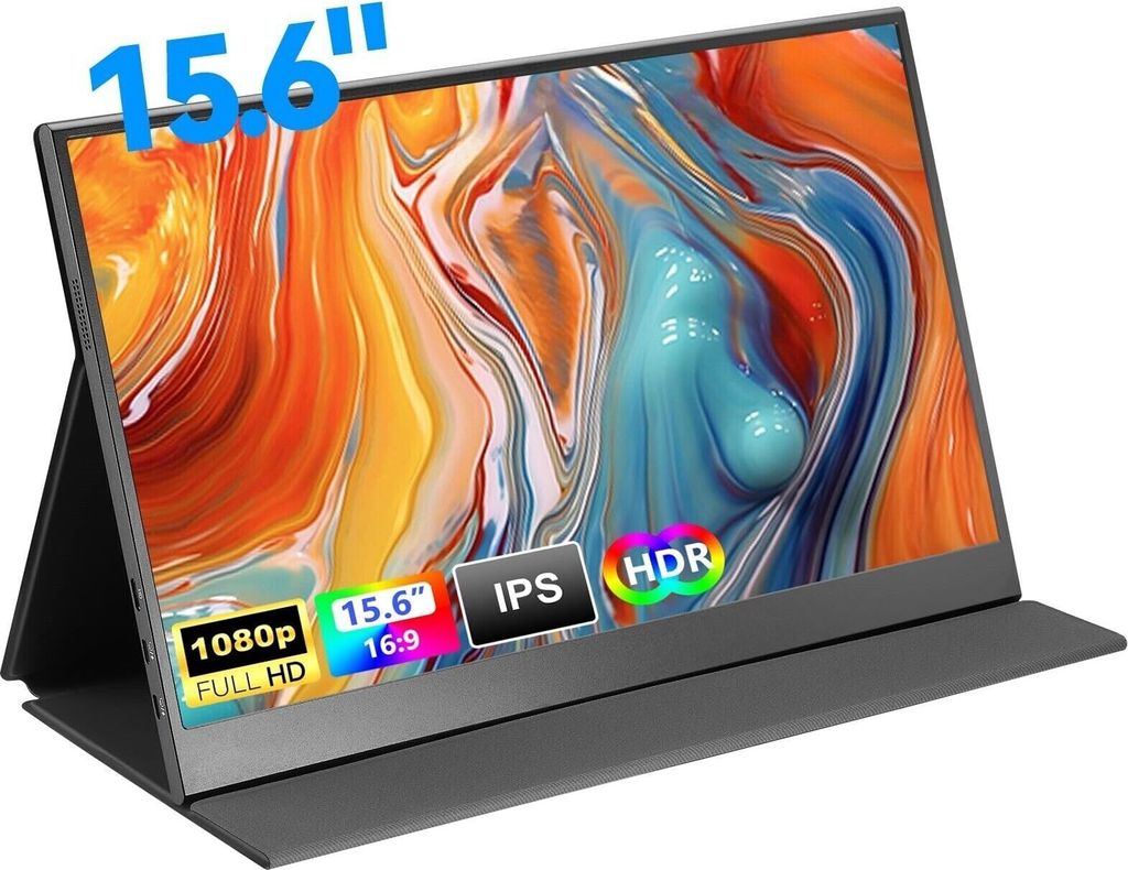 15,6" Tragbarer Monitor USB C HDMI 1080P IPS Gaming Monitor Produktbild 