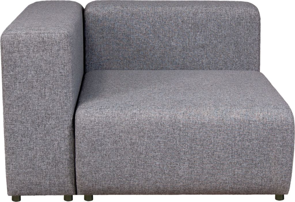 Sofa-Modul ‘Suldal’ Eckelement mit Armlehne links 110 x 109 x 68 cm Textil Grau