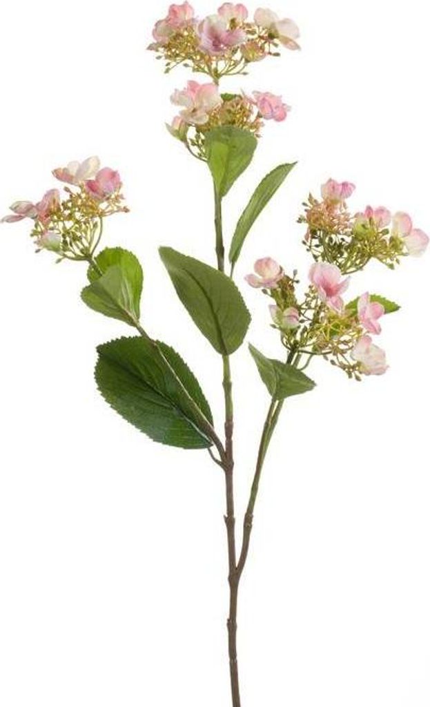 artplants.de Künstliche Blume Hortensie ALAZNE, rosa, 75cm - Deko Hortensie
