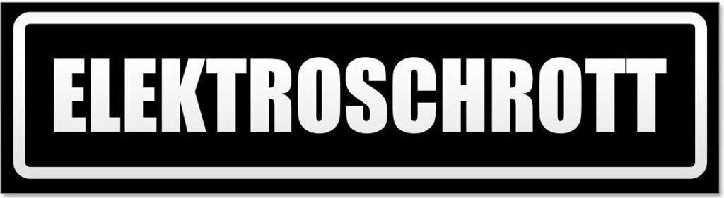 Kiwistar Elktroschrott invertiert Magnetschild Schild magnetisch - 20cm Schwarz - Magnetfolie für Auto PKW Kfz