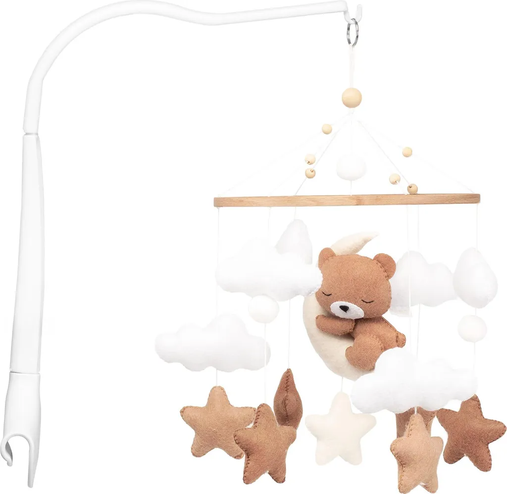 Mobile pour chambre de bébé NENO TEDI beige : éveil visuel dès la naissance