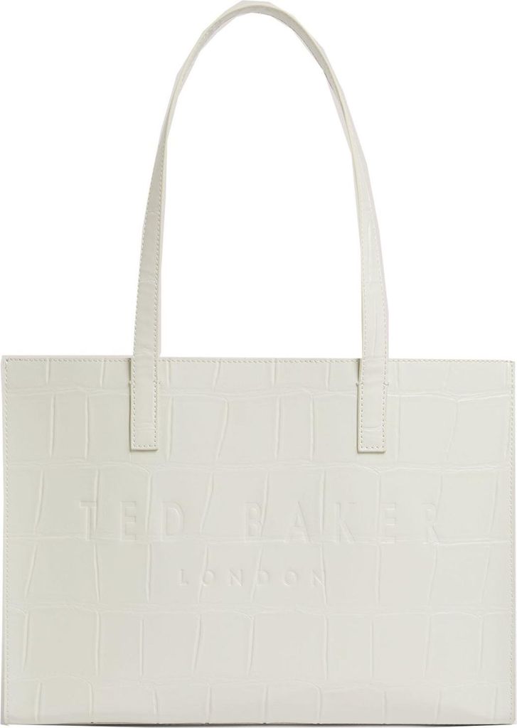 Ted Baker Schultertasche Croccon Croc Effect Icon Bag Ivory creme