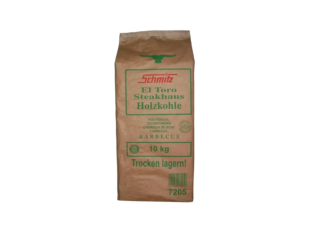 Grand sac de charbon de bois de restaurant 10 kg El Toro SCHMITZ spécial