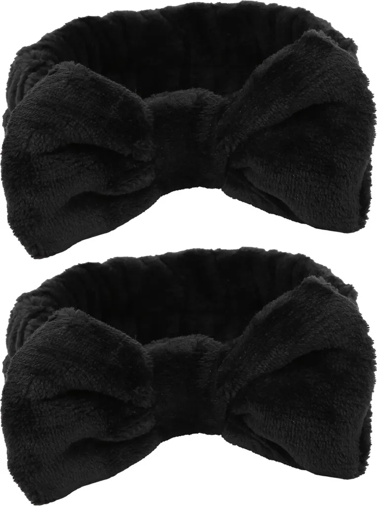 Offerta Set 2 Fasce Trucco Nere: Fascia Doccia Morbida Regolabile