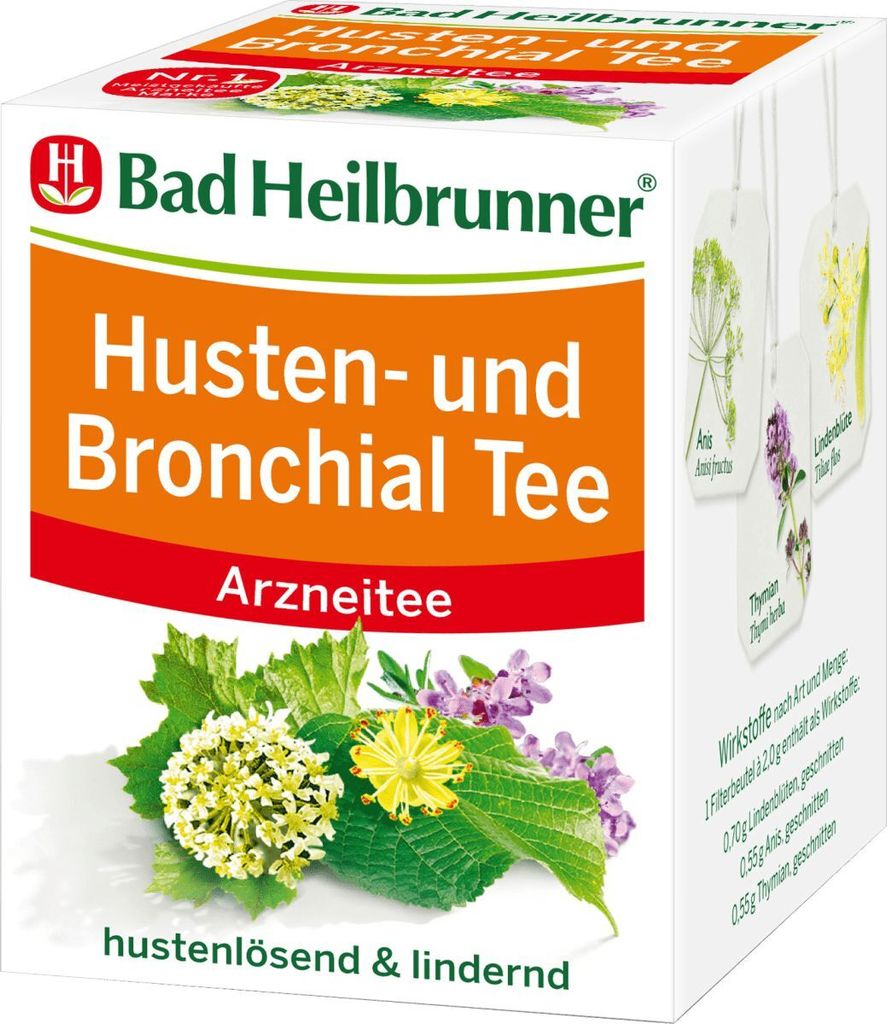 Bad Heilbrunner - Husten- & Bronchial Tee - 8er 16 g