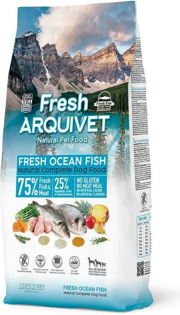 Nourriture poisson océan Arquivet Fresh semi-humide chien riche en Omega