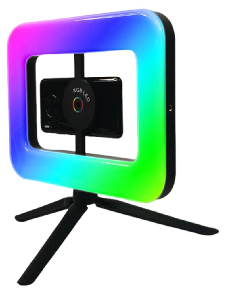 Magnetischer RGB-Selfie-Ring – tragbare LED-Videoleuchte, wiederaufladbar, beidseitig magnetisch, für Livestreams, Videos und Vlogs