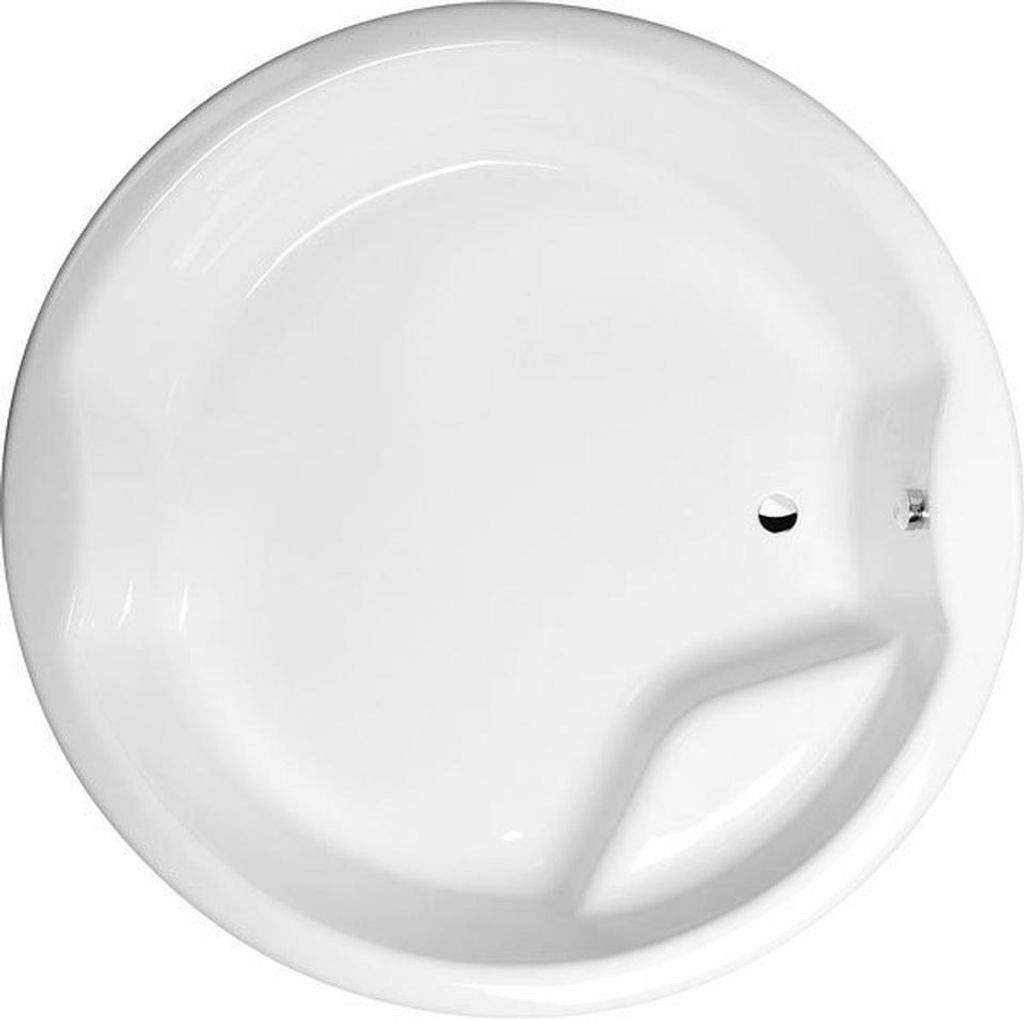 Polysan ROYAL ROUND Badewanne mit Rahmengestell, rund, 172x172x49cm, weiß