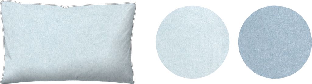 Biberna Melange Biber-Wende-Kissenbezug 0840500-221, Größe 40x80 cm, eisblau