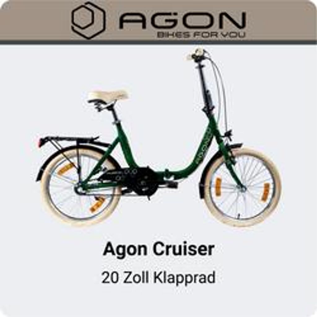 Agon Cruiser 20 Zoll Klapprad grün Produktbild 