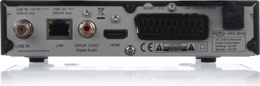 Xoro HRS 8659 digitaler Satelliten-Receiver mit LAN Produktbild 4
