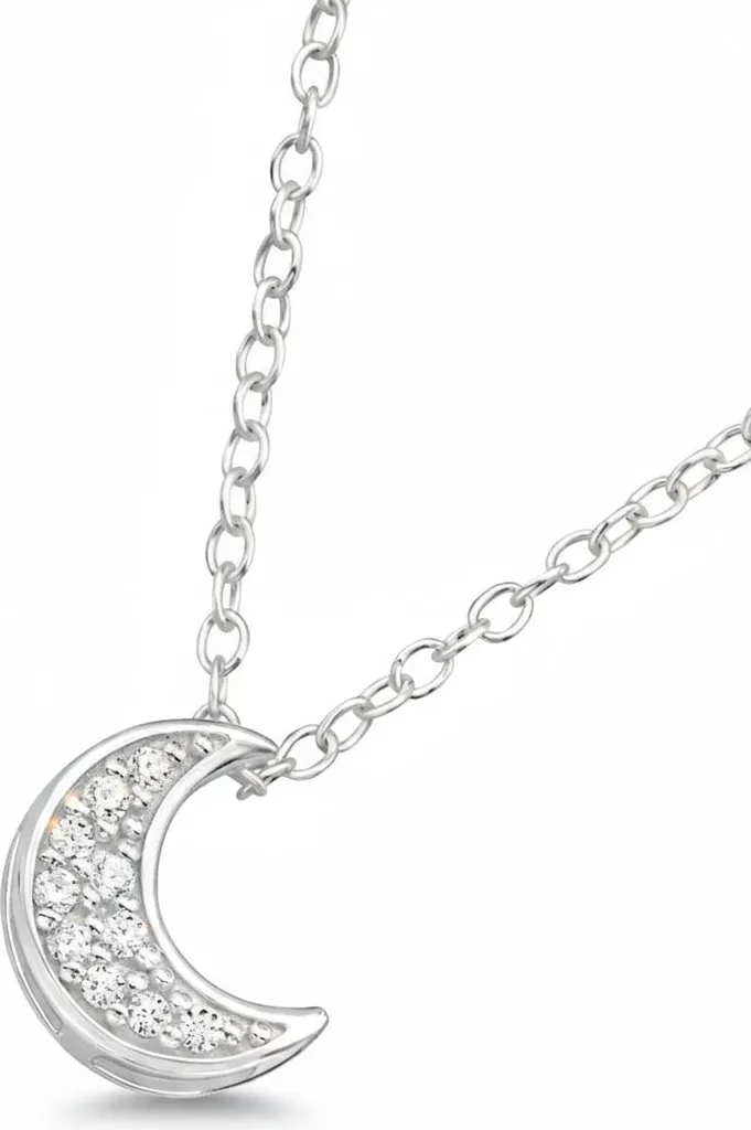 Collana Luna Argento 925 Zirconi | Significato e Luce per Lei - 4