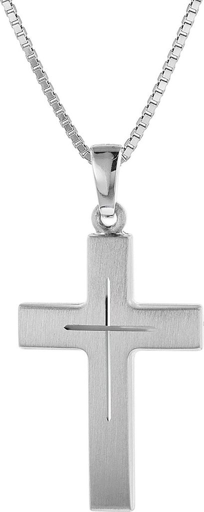 trendor 60712 Croix en argent avec chaîne Image du produit 