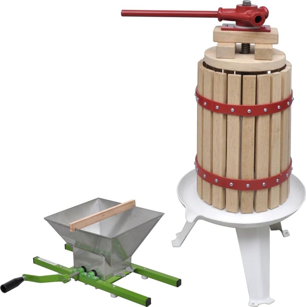 2-tlg. Obst- & Weinpresse und Mühle-Set