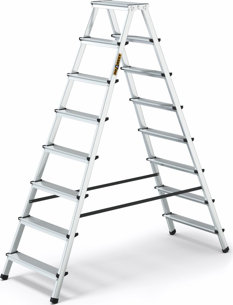 Drabest | Drabina składana - 8 stopni, nośność 125kg - Zdjęcie produktu 