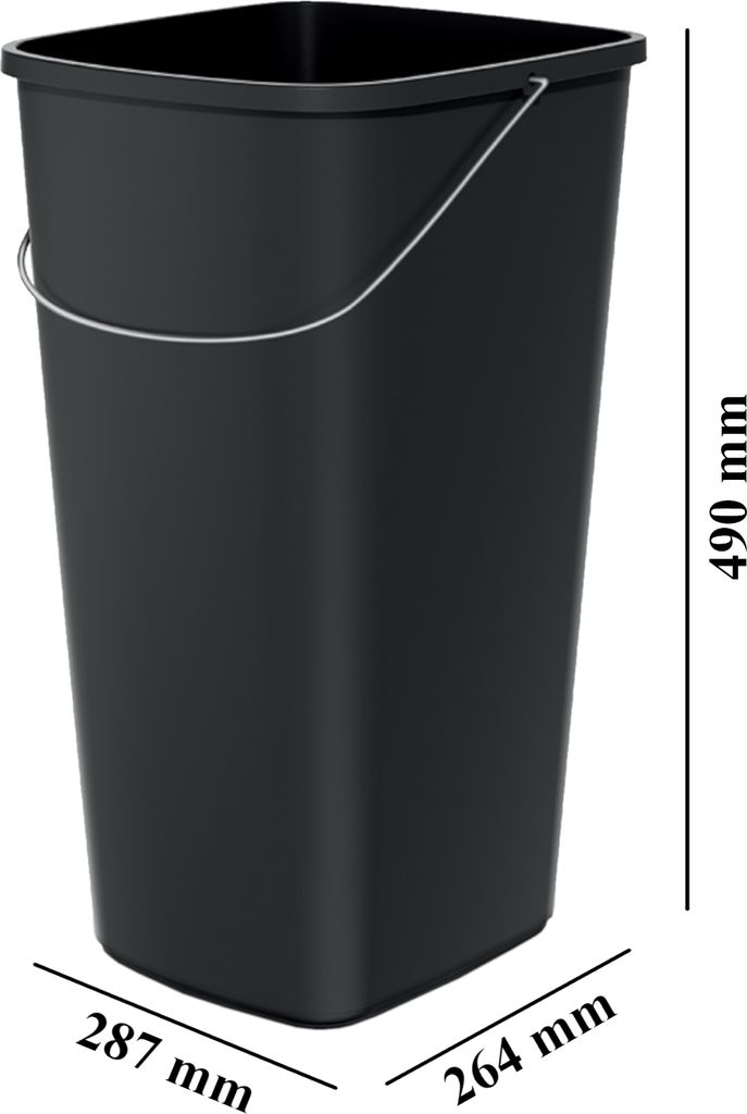 Prosperplast®, Odpadkový koš, NSAB25U-S411, Černá, Obrázek produktu 5