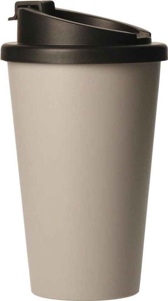 Kaffeebecher "Premium Deluxe" - BPA-freier Thermobecher aus Biokunststoff mit 2K-Verschluss - 350 ml Isolierbecher To-Go Germany - haselnuss