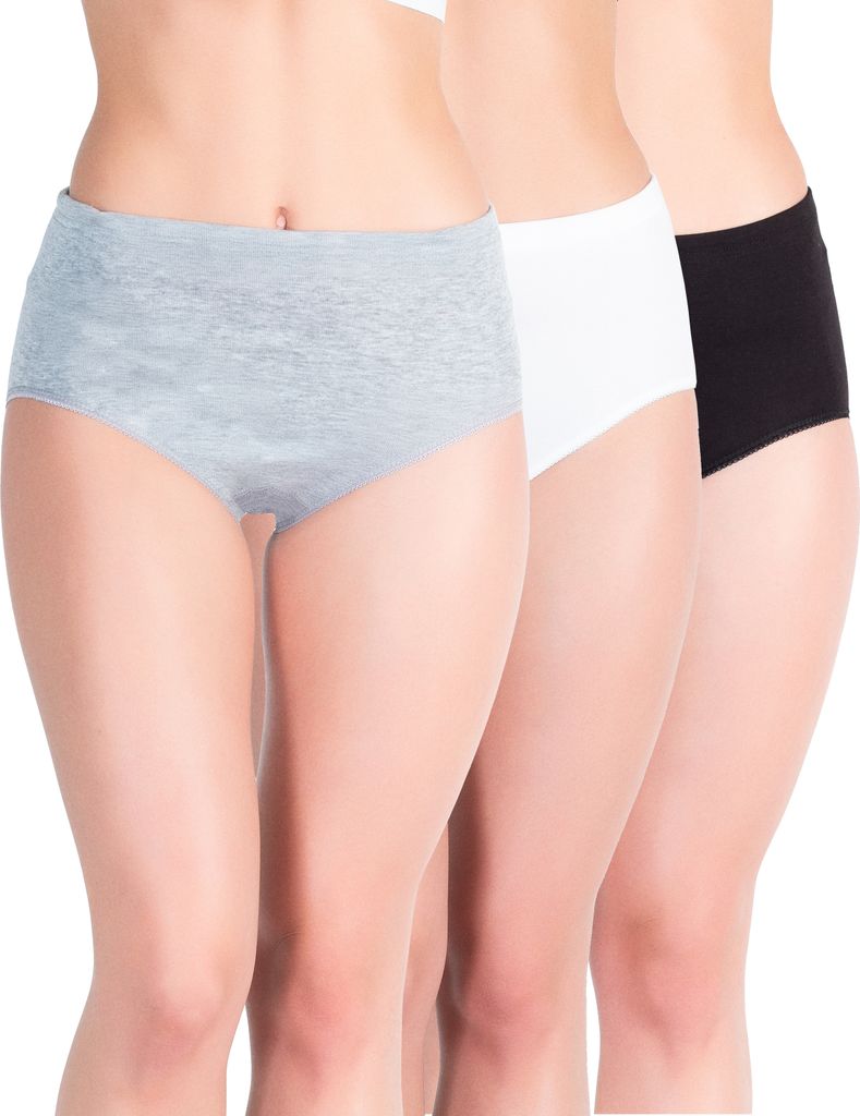 Yenita Taillen-Slips 6er Set, mit Einziehgummi 40-42 schwarz-grau-weiss