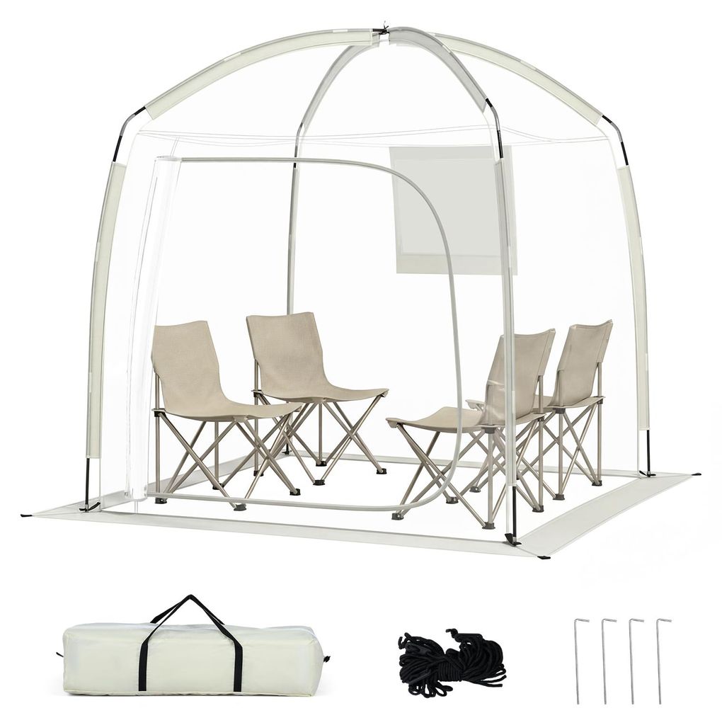 Tente transparente COSTWAY 215 x 215 cm, tente de sport Image du produit 