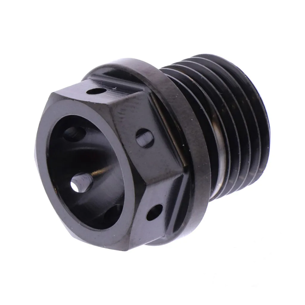 Bouchon de vidange magnétique JMP M16x1.5x12 mm en titane noir durable