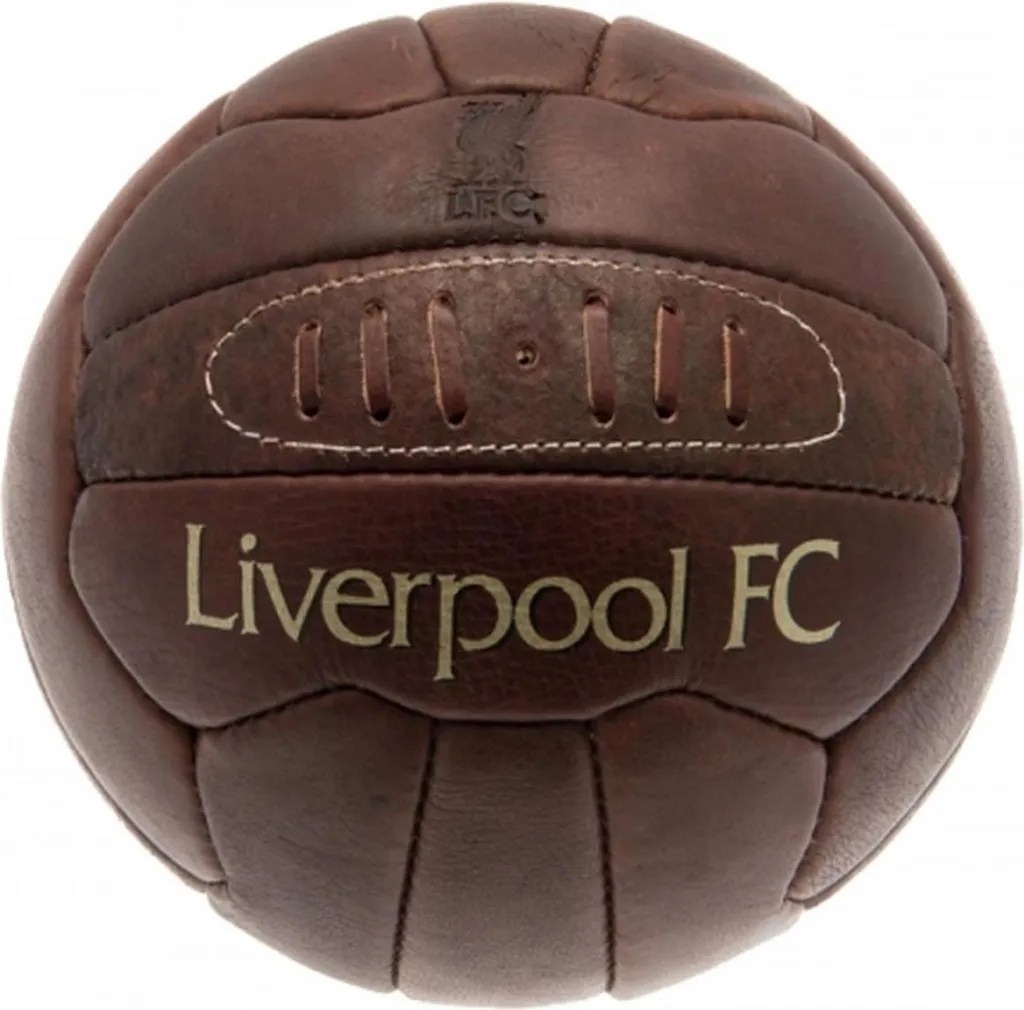 Ballon de foot Liverpool FC Retro Heritage BS724 en cuir taille 5 marron