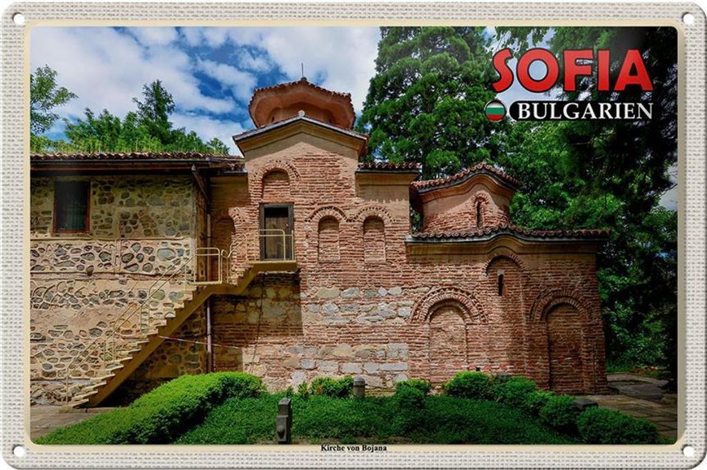 Blechschild Reise 30x20cm Sofia Bulgarien Kirche von Bojana Produktbild 