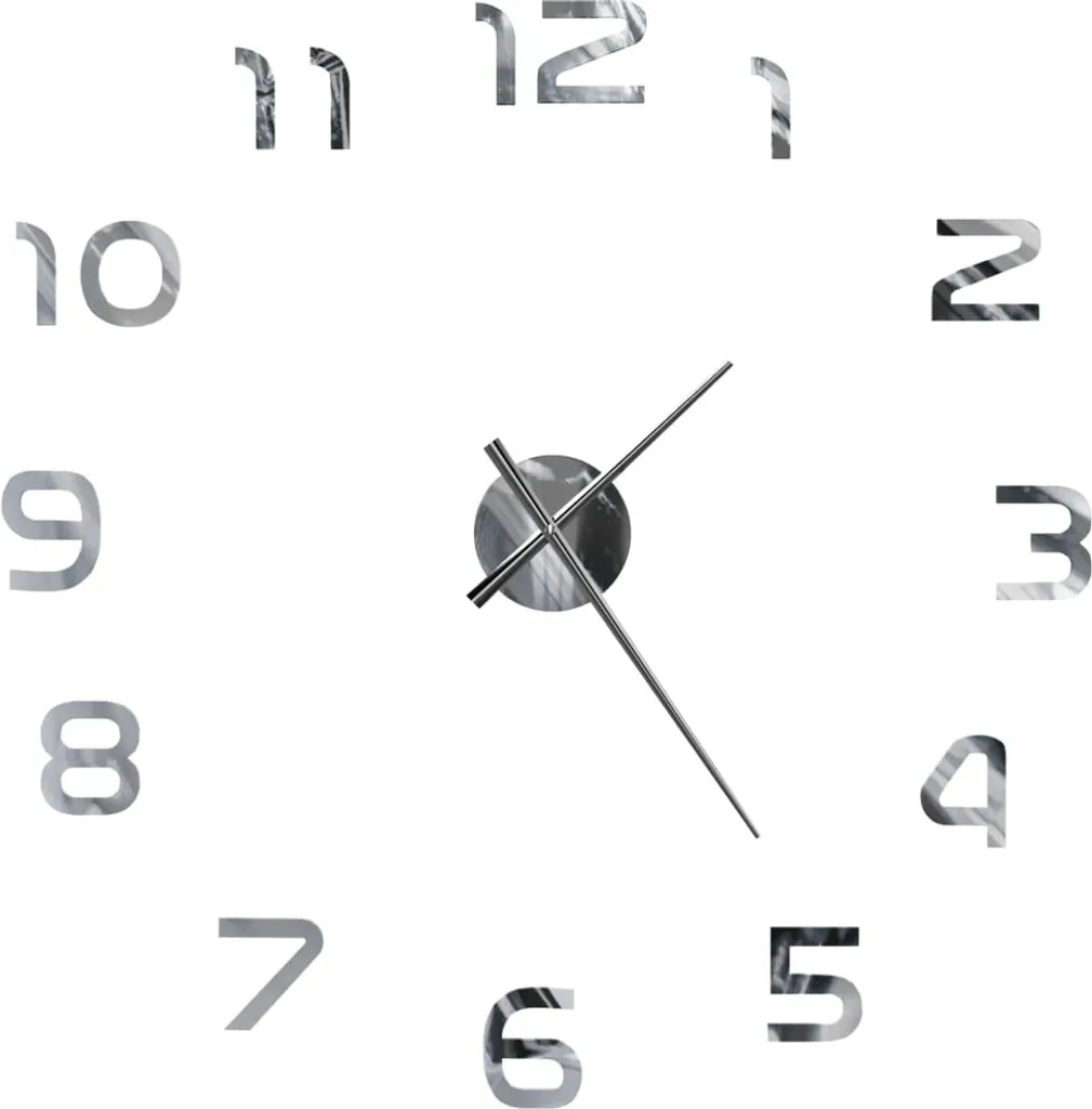 GMMH Orologio Da Parete Adesivo Fai Da Te - XXL 100-130 Cm, Nero, Personalizzabile - 3