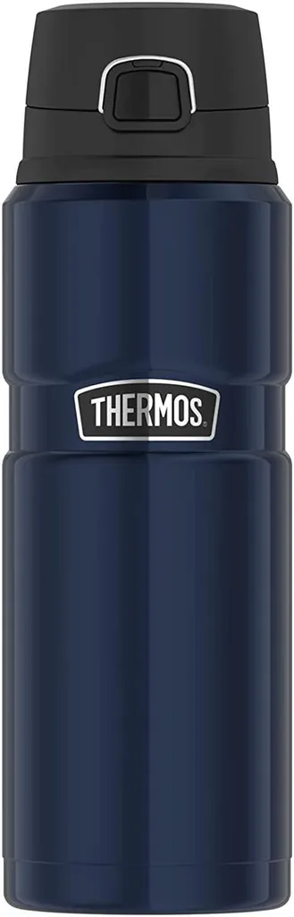 Bouteille Isotherme Thermos 0,7l Gourde Inox Bleu pour Café et Thé