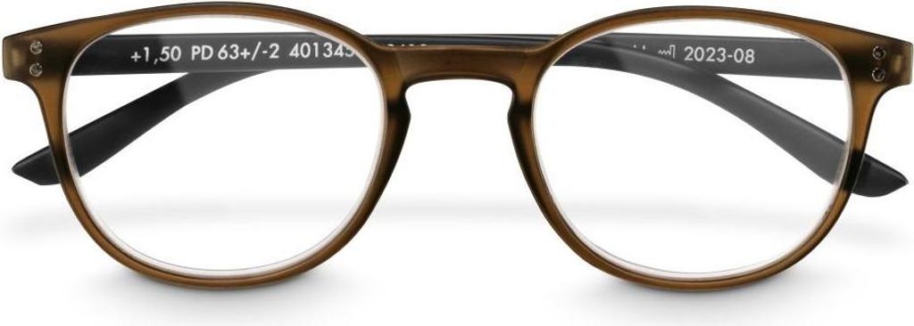 Paire de lunettes, plastique recyclé, marron transp./n mat, Image du produit 